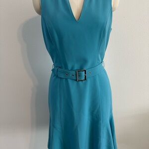 WHBM: Elegant Teal Sleeveless Dress